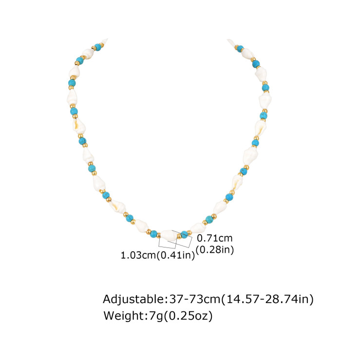 Wholesale Stainless Steel Bead Snail Necklace