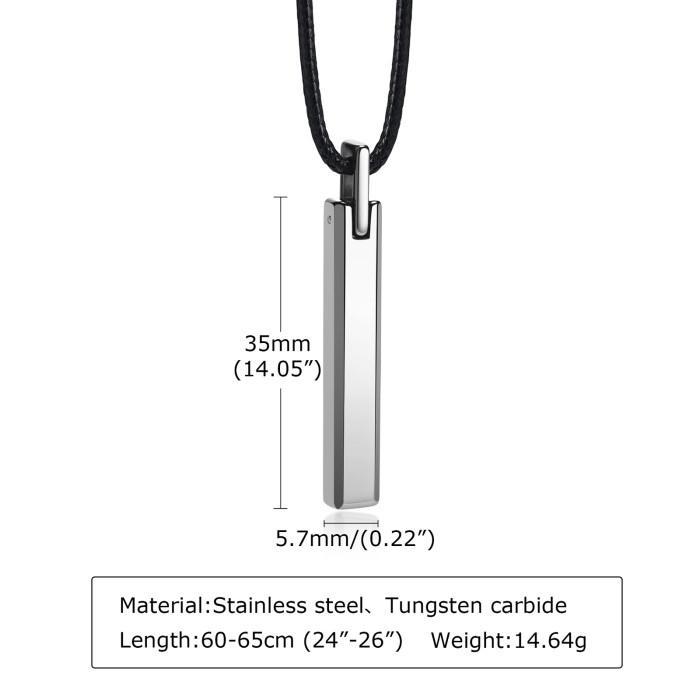Wholesale Silver Bar Tungsten Pendant