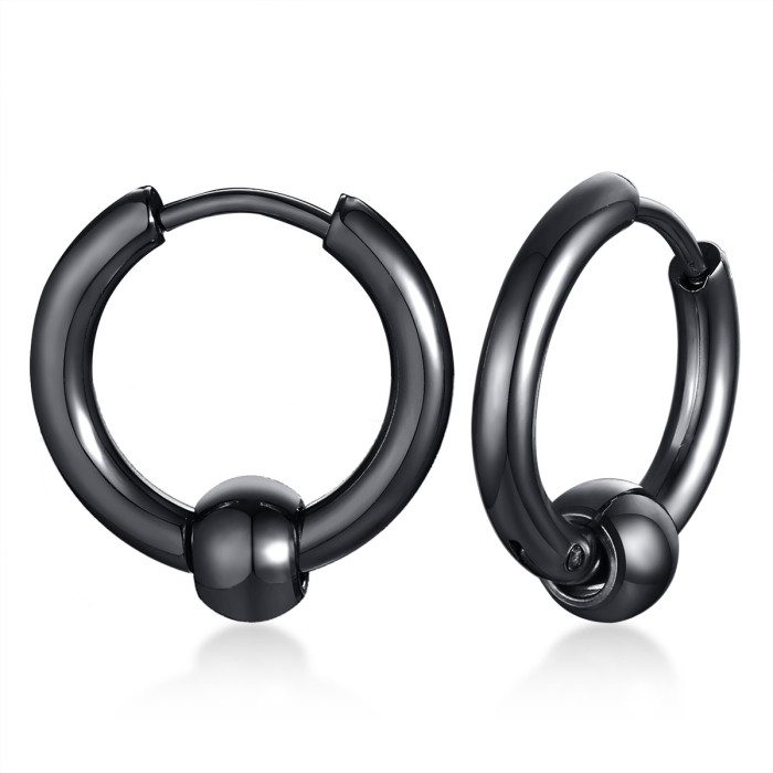 Wholesale Stainless Steel Hoop Earrings Men