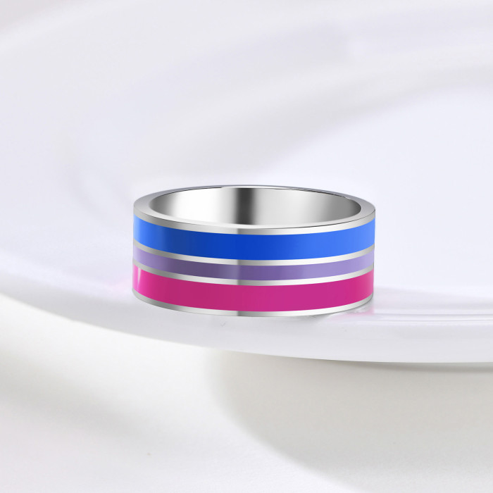 Wholesale Stainless Steel 2021 New Style Rainbow Ring