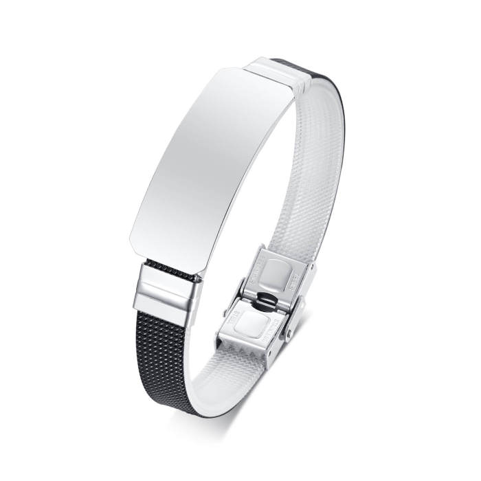 Wholesale Stainless Steel Mesh Watch Band ID Bracelet