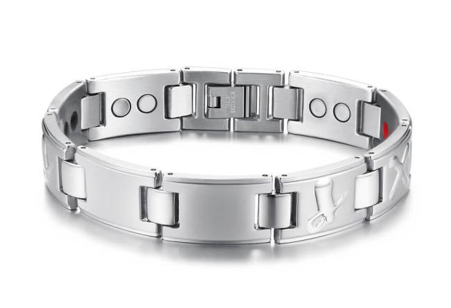 Wholesale Steel Cool Men Magnetic Bracelet