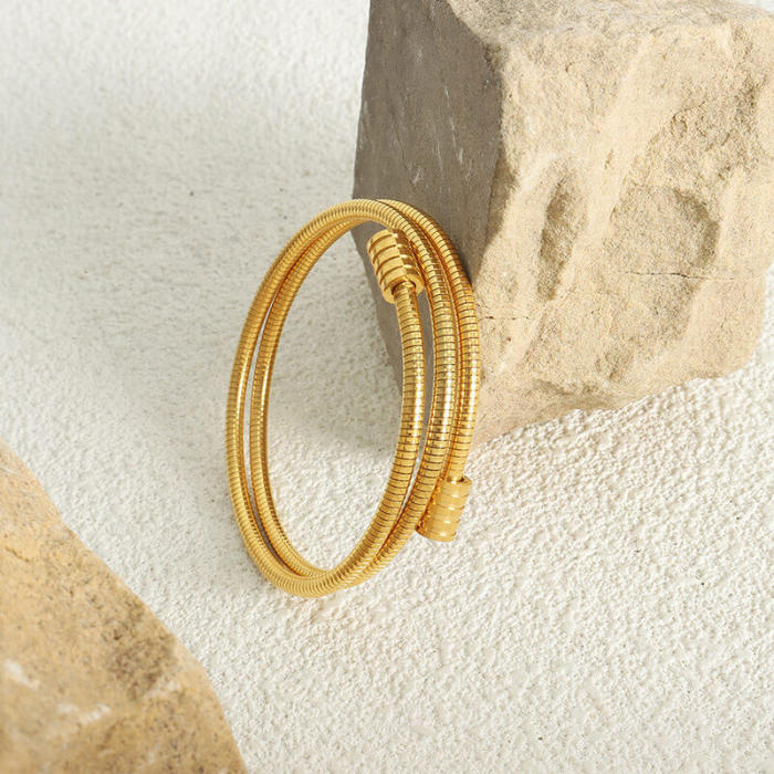Wholesle Stainless Steel Multi Snake Chain Bangle