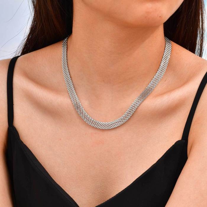 Wholesale Stainless Steel Mesh Necklace