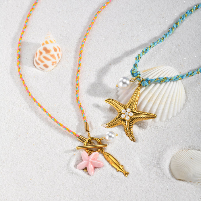 Wholesale Stainless Steel Ocean Long Necklace