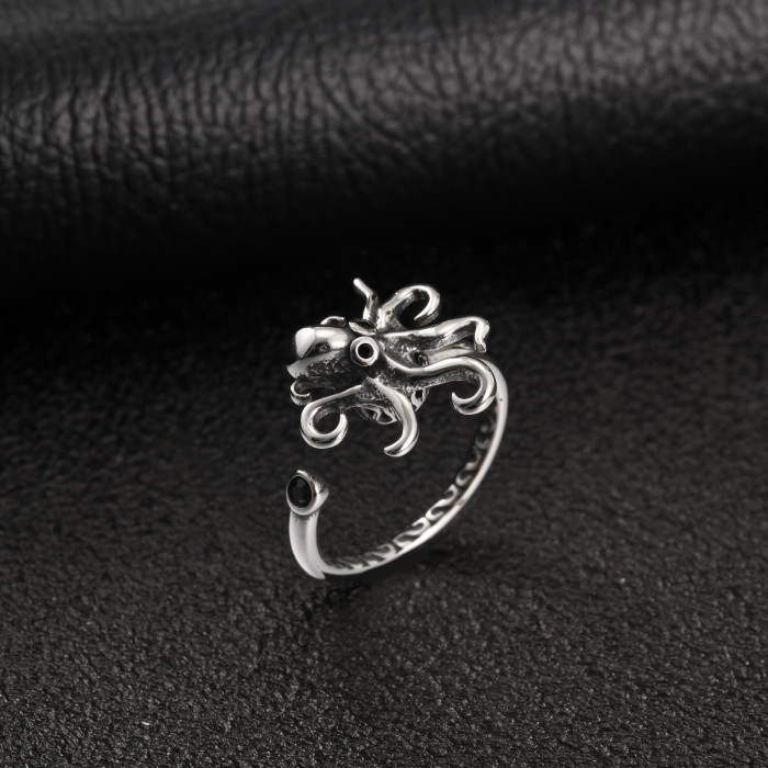 Wholesale Stainless Steel Gothic Octopus Ring