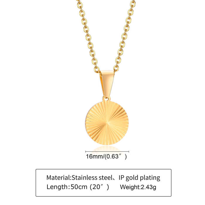 Wholesale Stainless Steel Pleated Heart Necklace for Women