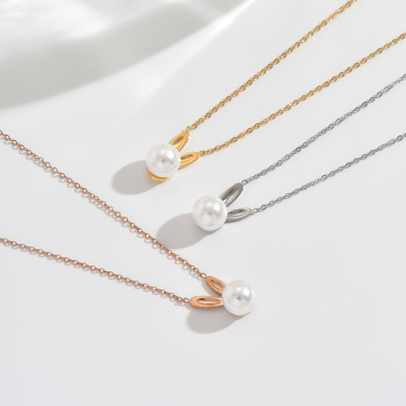 Wholesale Stainless Steel Bunny Necklace