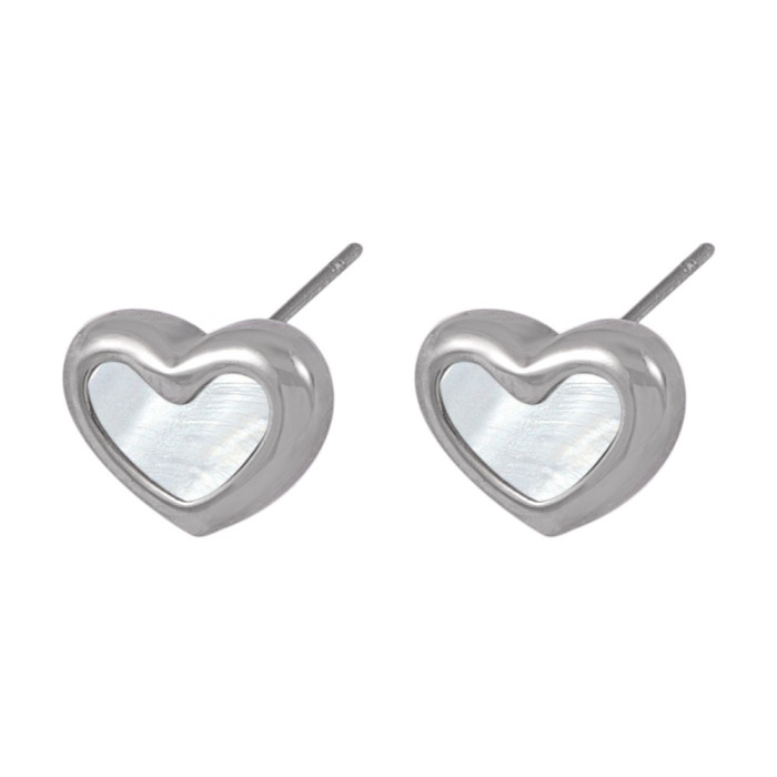 Wholesale Stainless Steel Heart Shell Necklace