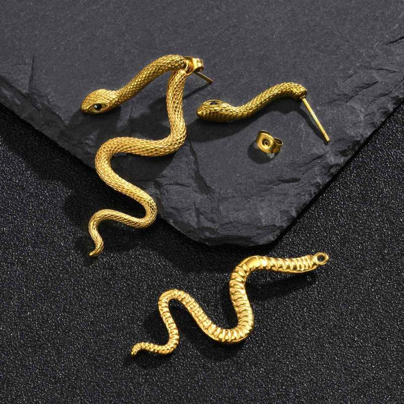 Wholesale Stainless Steel Snake Earrings