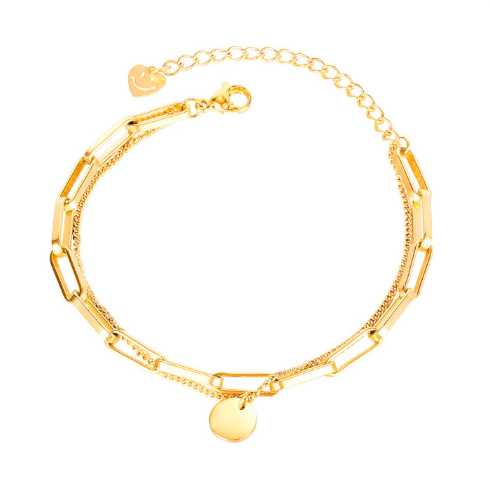 Wholesale Stainless Steel Paper Clip Chain Bracelet