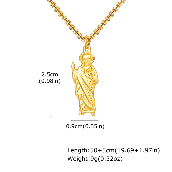 Wholesale Stainless Steel St. Jude Necklace