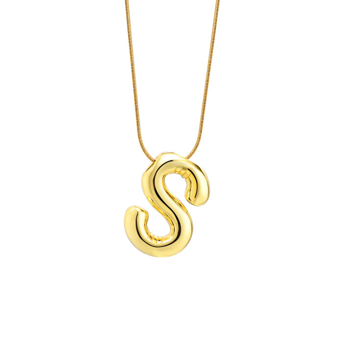 Wholesale Copper Letter and Stainless Steel Necklace
