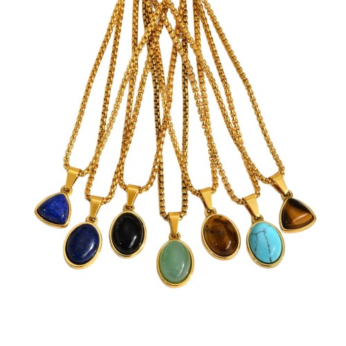 Wholesale Stainless Steel Natural Stone Pendant