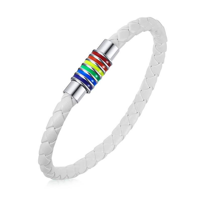 Wholesale Stainless Steel Rainbow Flag Pride Bracelet