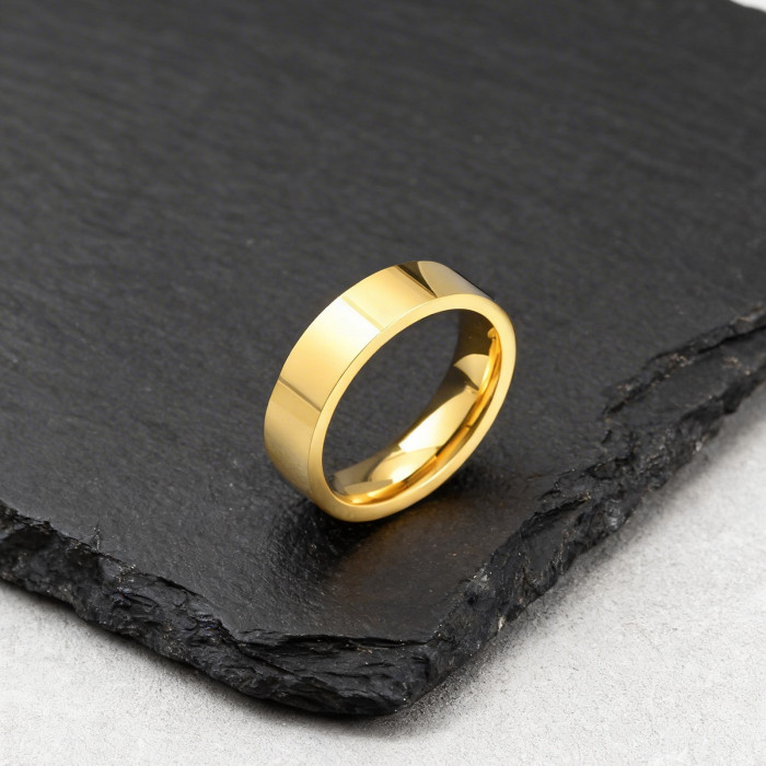 Wholesale Minimalist Stainless Steel Gold Band