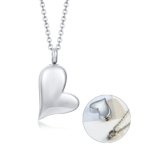 Wholesale Stainless Steel Irregular Heart Cremation Pendant