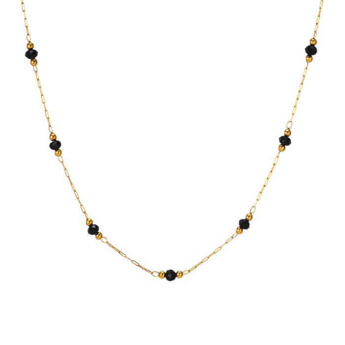 Wholesale Women's Stainless Steel Beaded Necklace