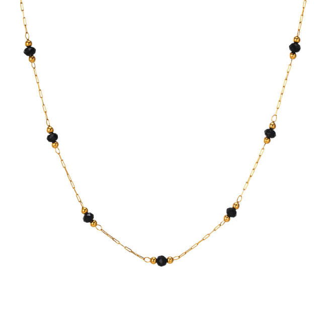 Wholesale Women's Stainless Steel Beaded Necklace