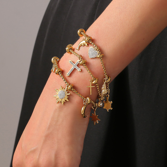 Wholesale Stainless Steel Charm Bracelets for Women