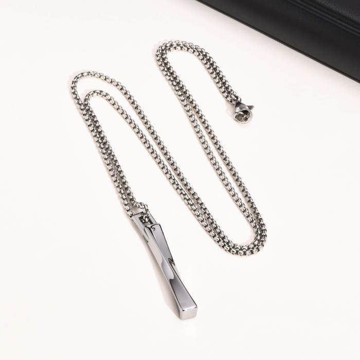 Wholesale Tungsten Twisted Bar Pendant