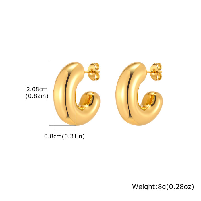 Wholesale Stainless Steel Chunky Hoop Earrings
