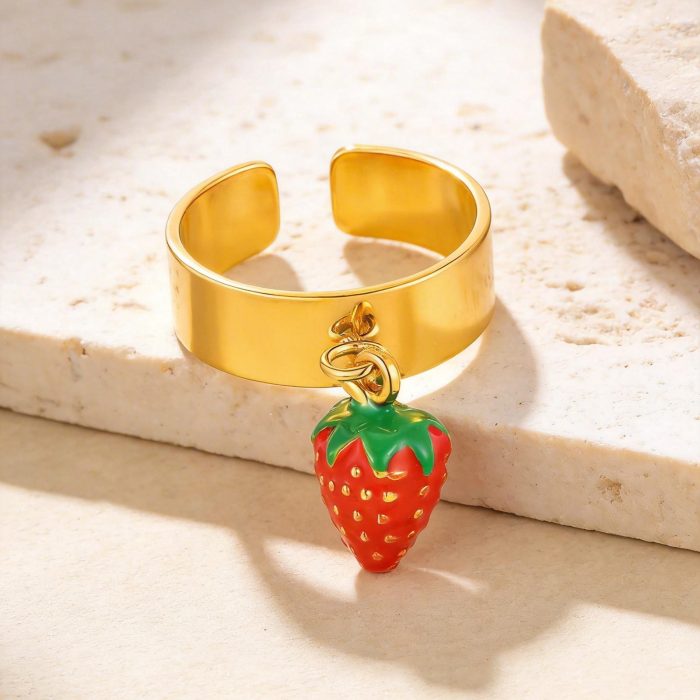 Wholesale Stainless Steel Strawberry Ring