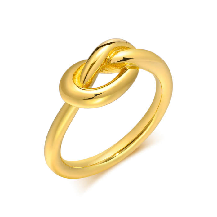 Wholesale Stainless Steel Simple Love Knot Ring