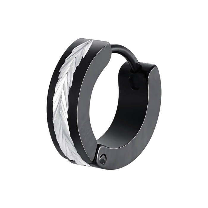 Wholesale Stainless Steel Two-tone Huggie Earrings