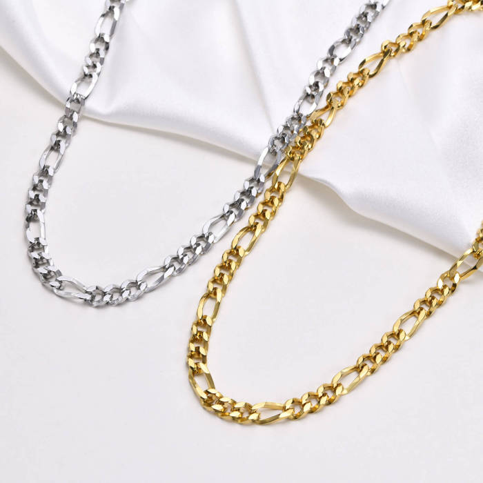 Wholesale Stainless Steel Figaro Chain Necklace