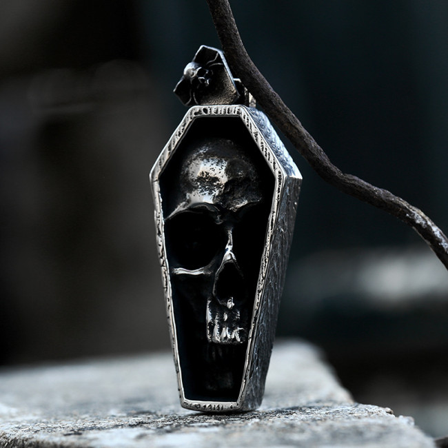 Wholesale Stainless Steel Vampire Coffin Pendant