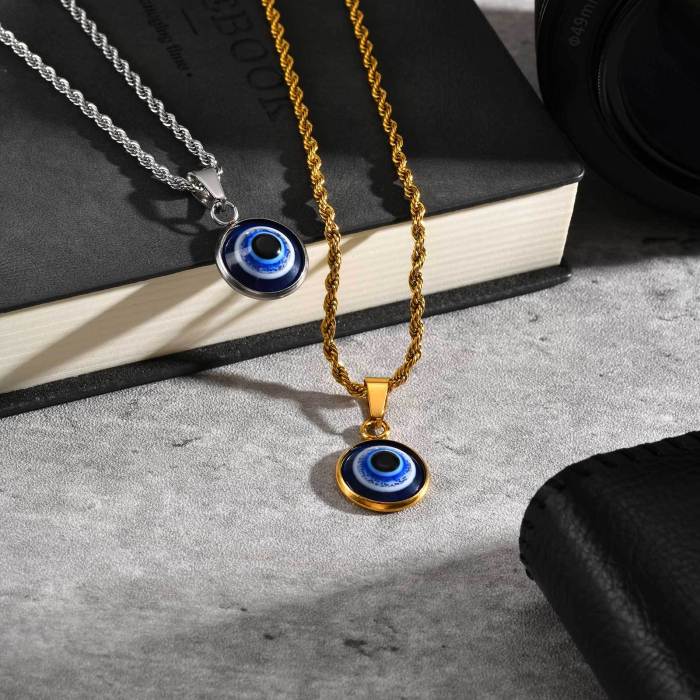 Wholesale Stainless Steel Devil's Eye Pendant Necklace