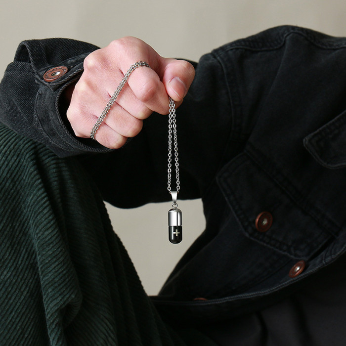 Wholesale Stainless Pill Capsule Cremation Pendant