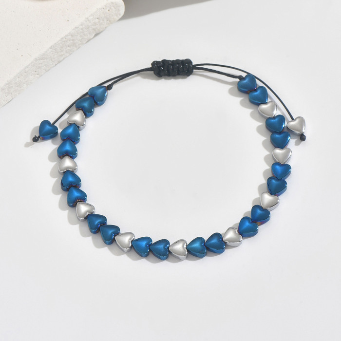 Wholesale Stainless Steel Heart Beaded Bracelet