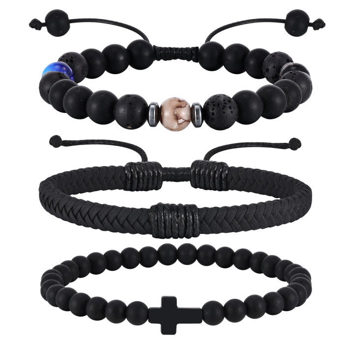 Wholesale Agate Beads Volcanic Stone Stacking Bracelet