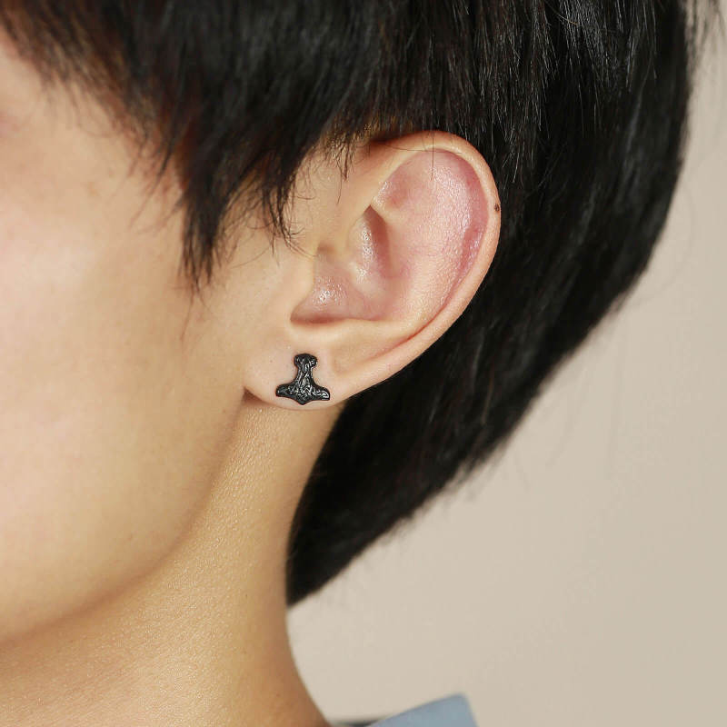 Wholesale Stainless Steel Viking Axe Earrings