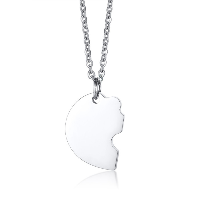 Wholesale Stainless Steel Puzzle Piece Necklace Best Friends