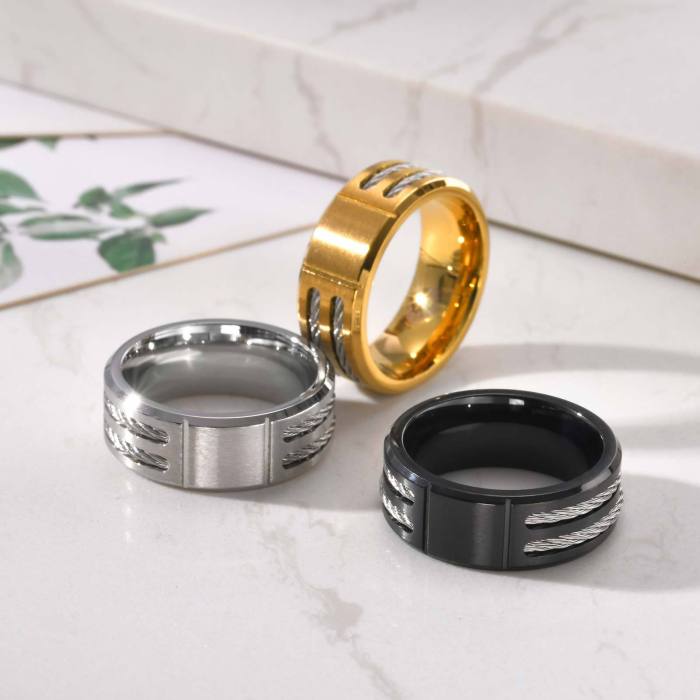 Wholesale Stainless Steel Mens Engravable Ring