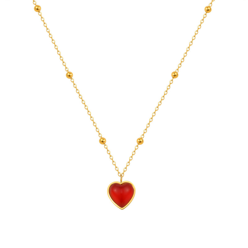 Wholesale Stainless Steel Red Heart Pendant