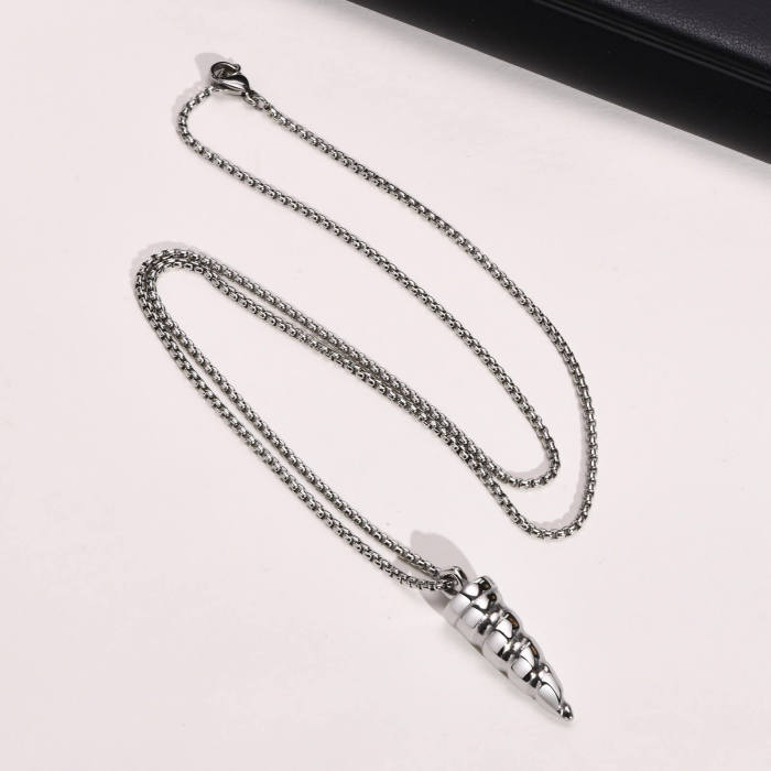 Wholesale Stainless Steel Unicorn Horn Necklace