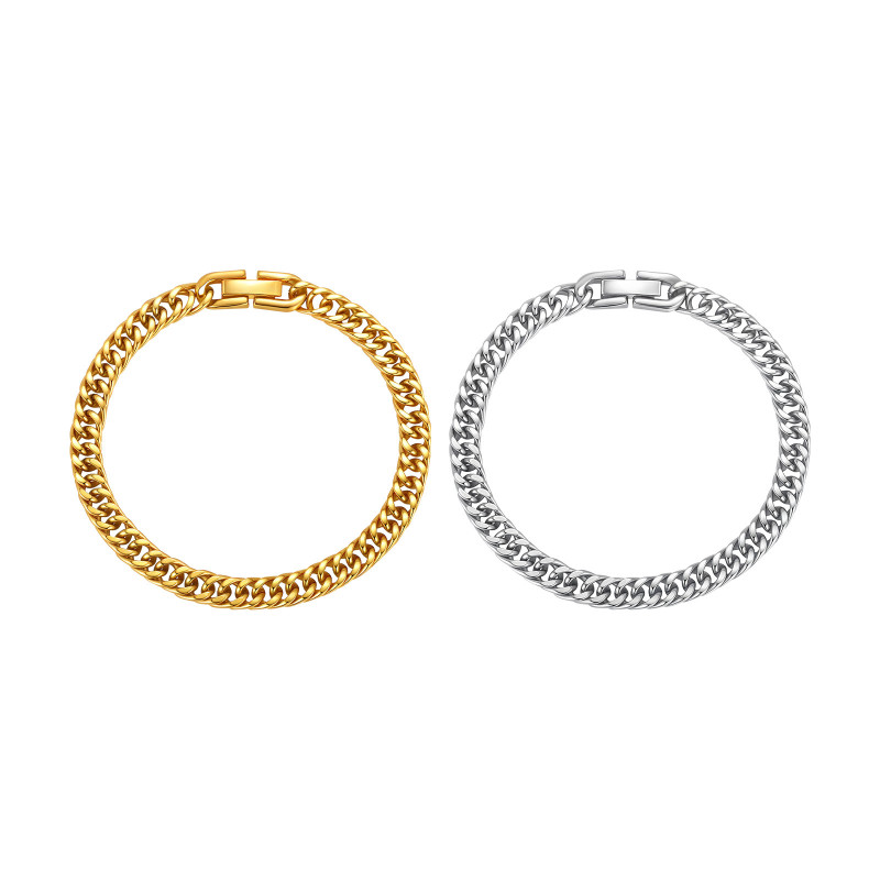 Wholesale Stainless Steel Gold Tone Chain Link Bracelet