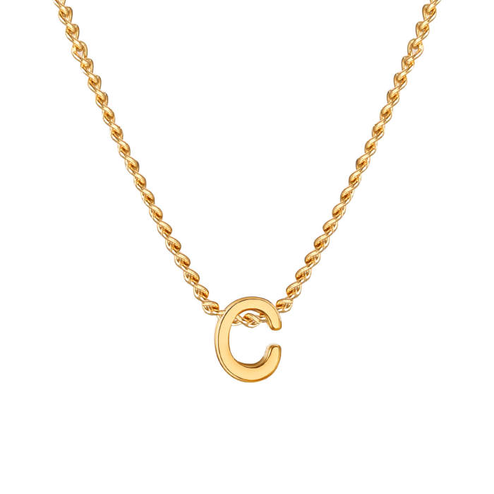 Wholesale Stainless Steel Minimalist Initials Necklace
