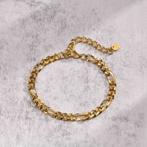 Wholesale Stainless Steel Mens Figaro Chain Bracelet