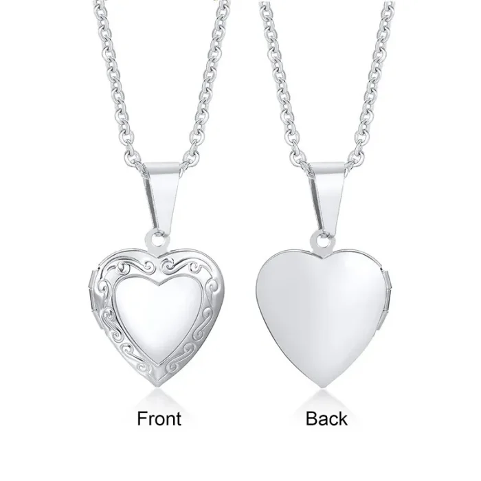 Wholesale Stainless Steel Heart Shape Custom Photo Frame Pendant