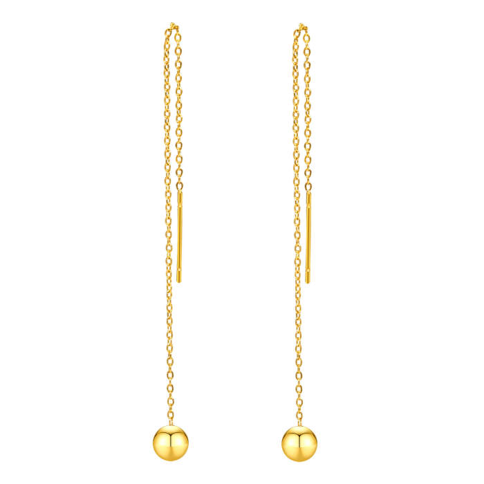 Wholesale Stainless Steel Chain Tassle Drop Earrings