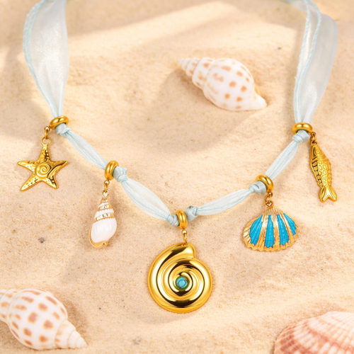 Wholesale Ocean Theme Chiffon Ribbon Choker