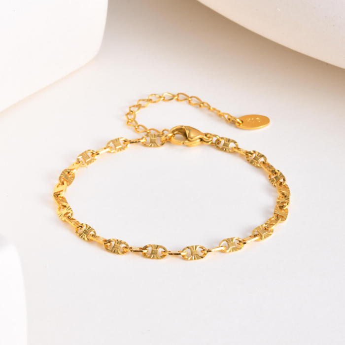 Wholesale Stainless Steel Marina Link Chain Bracelet