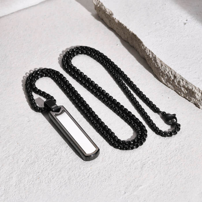 Wholesale Stainless Steel Hip Hop Black Pendant