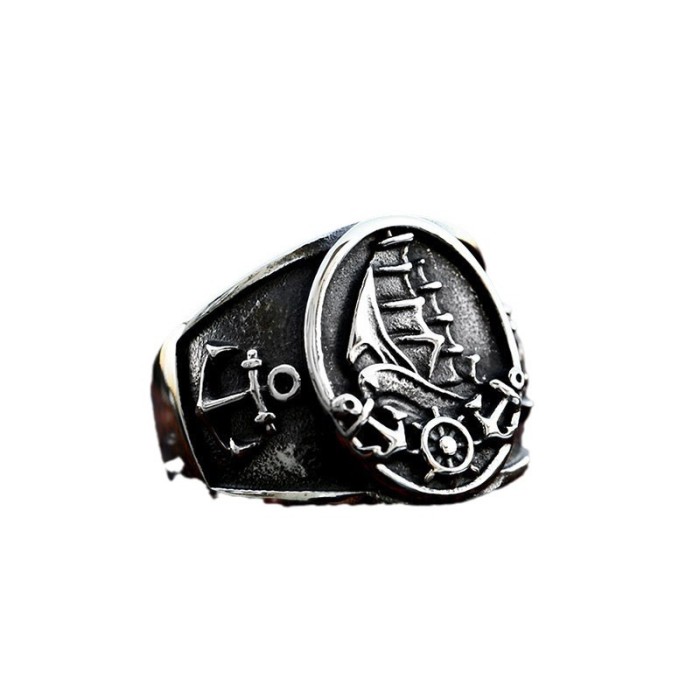 Wholesale Stainless Steel Sail Men's Ring