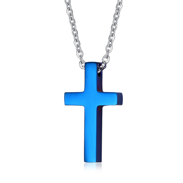 Wholesale Engravable Cross Pendants Stainless Steel Pendant Necklace